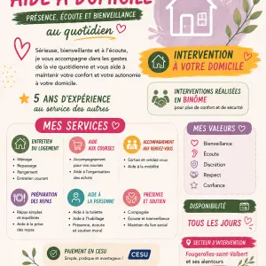 Auxiliaire de vie à Fougerolles et alentours 