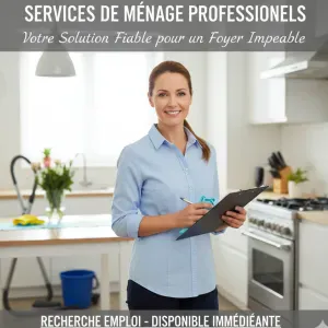 femme de ménage disponible dans a Loudun et a Poitier 