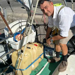 Loocing housceeper to my litlle sailing yacht.