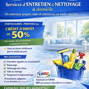 Femme de ménage chez les particuliers 