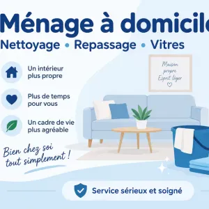 Je Propose des Services de Ménages à Domicile 