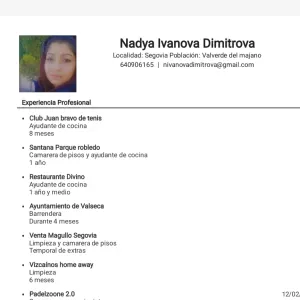 Limpieza y ayudante de cocina 