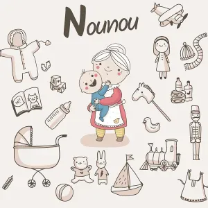 Une nounou bienveillante qui veille sur vos enfants 