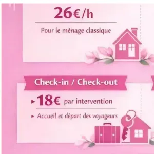 Famme de menage responsable a l'écoute de mes clients 
