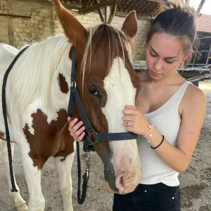 Adolescente étudiante qui garde les animaux 