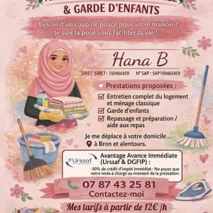 Femme menage  à domicile a bron 