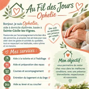Aide à domicile au alentour de sainte Cécile les vignes