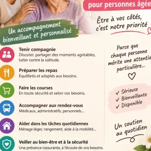 Dame de compagnie et aide à domicile