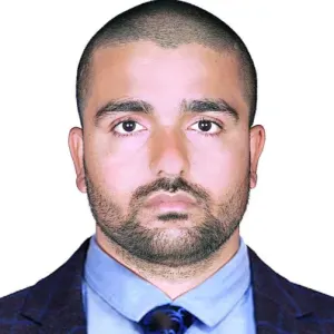 Responsible male cleaner at Gijon.