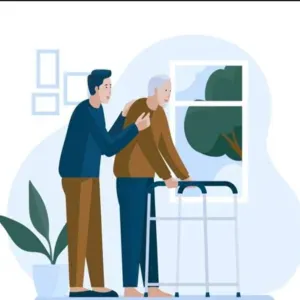 Cuidador atencioso, medicação 