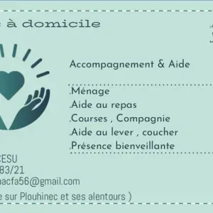 Aide ménagère  sur Plouhinec et les alentours 