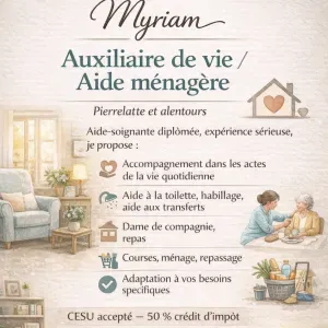 Aide ménagère – Pierrelatte et alentours – CESU accepté