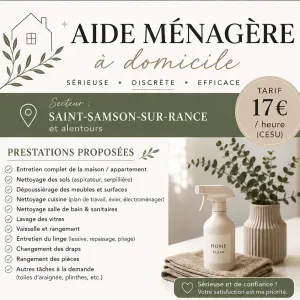 Aide ménagère au alentours de Dinan 