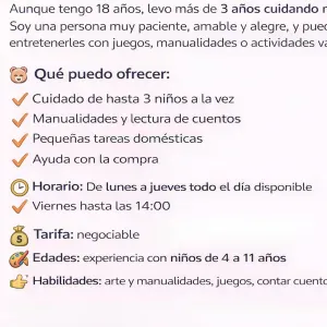 Canguro en Fuensalida con experiencia 