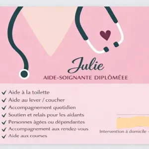 Aide soignante sérieuse et bienveillante 