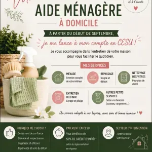Aide ménagère  sur la commune de Remoulins et ses alentours