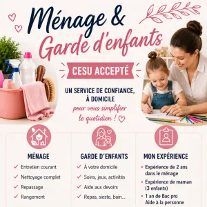 Aide a domicile : ménage