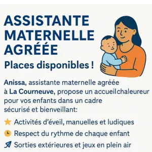 Assistante maternelle disponible pour vos trésors 