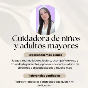 Cuidadora Adultos Mayores Y Niños Alicante