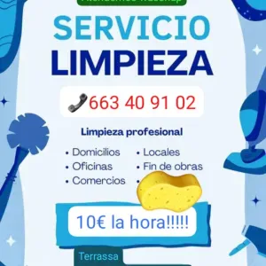 Empleada de limpieza en Terrassa y alrededores 