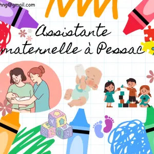 DISPONIBLE Assistante Maternelle sur Pessac Arago